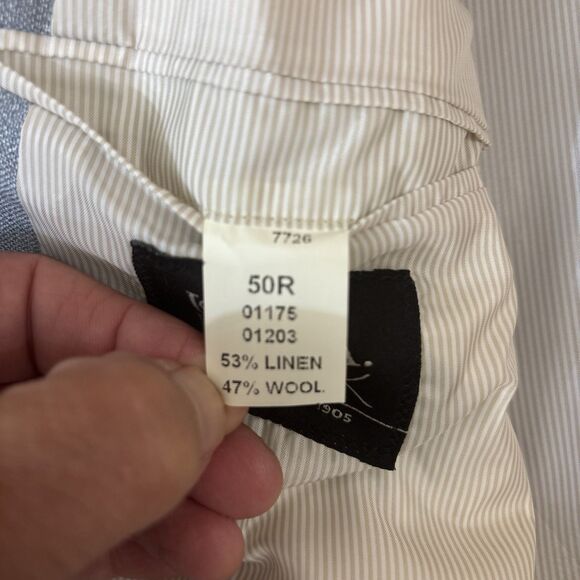 Jos A Bank Linen Wool Blazer 50R - Picture 7 of 9